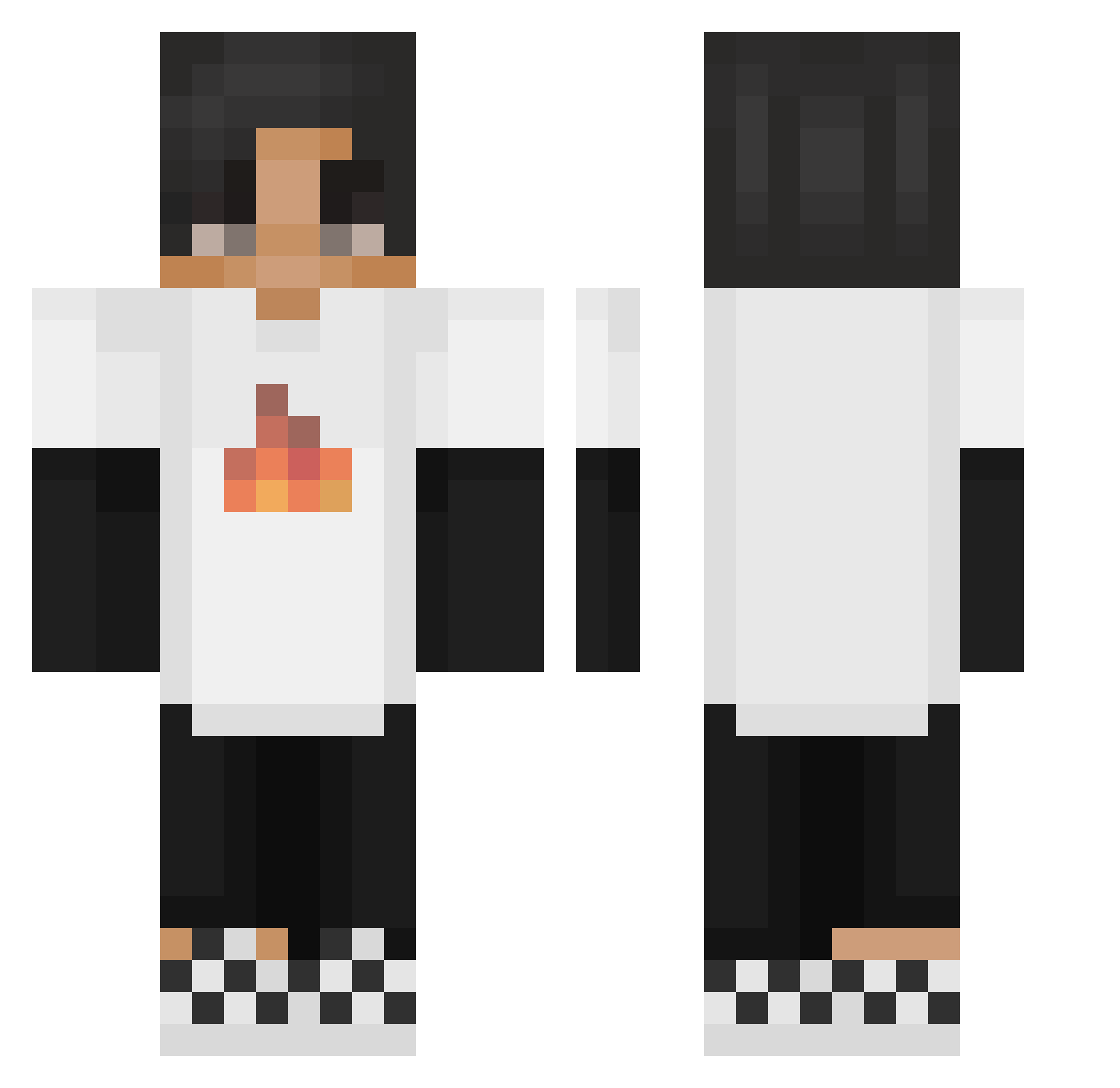 LiverpoolSalah Minecraft skin, front and back view