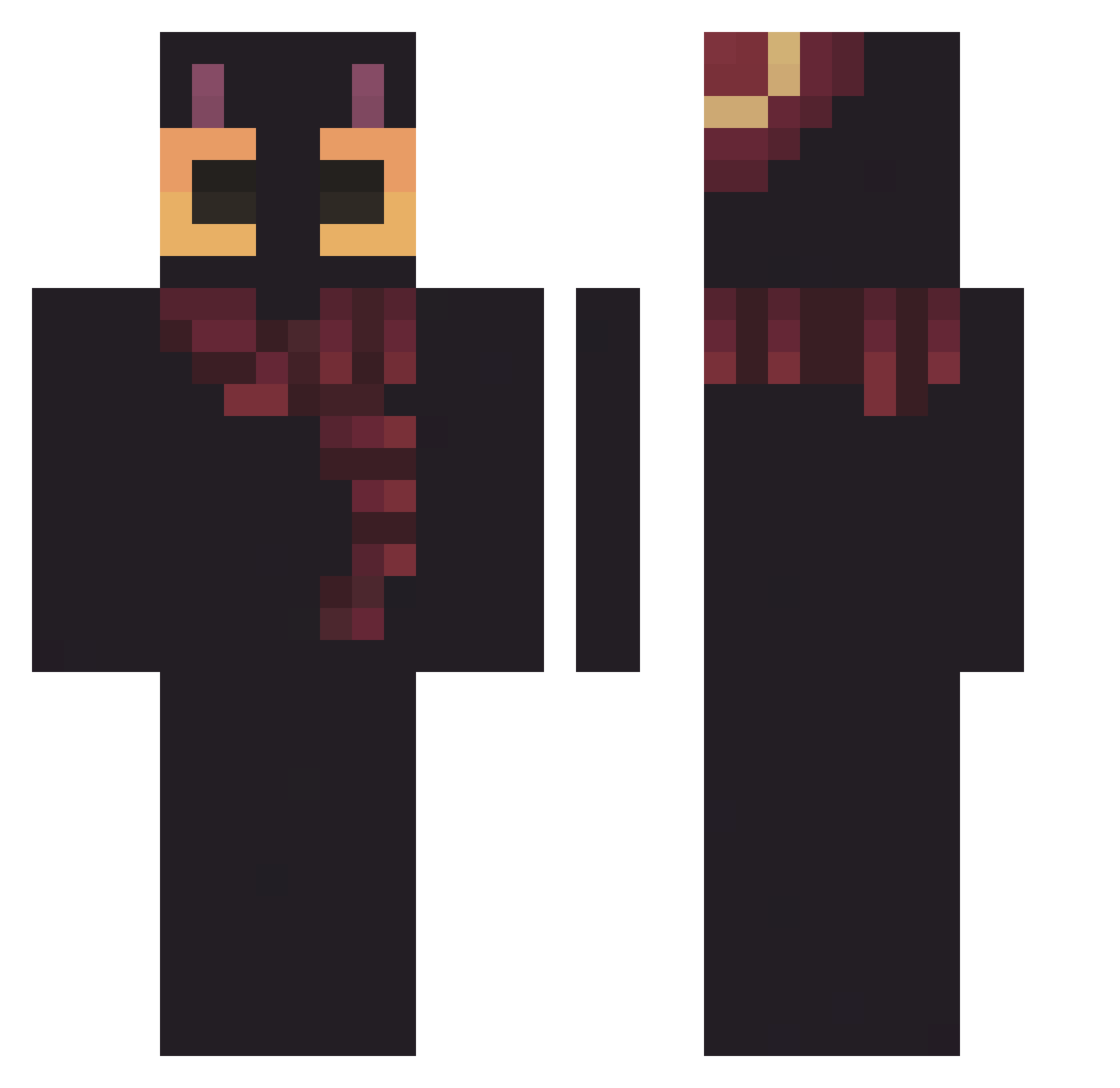 poasdoosao Minecraft skin, front and back view