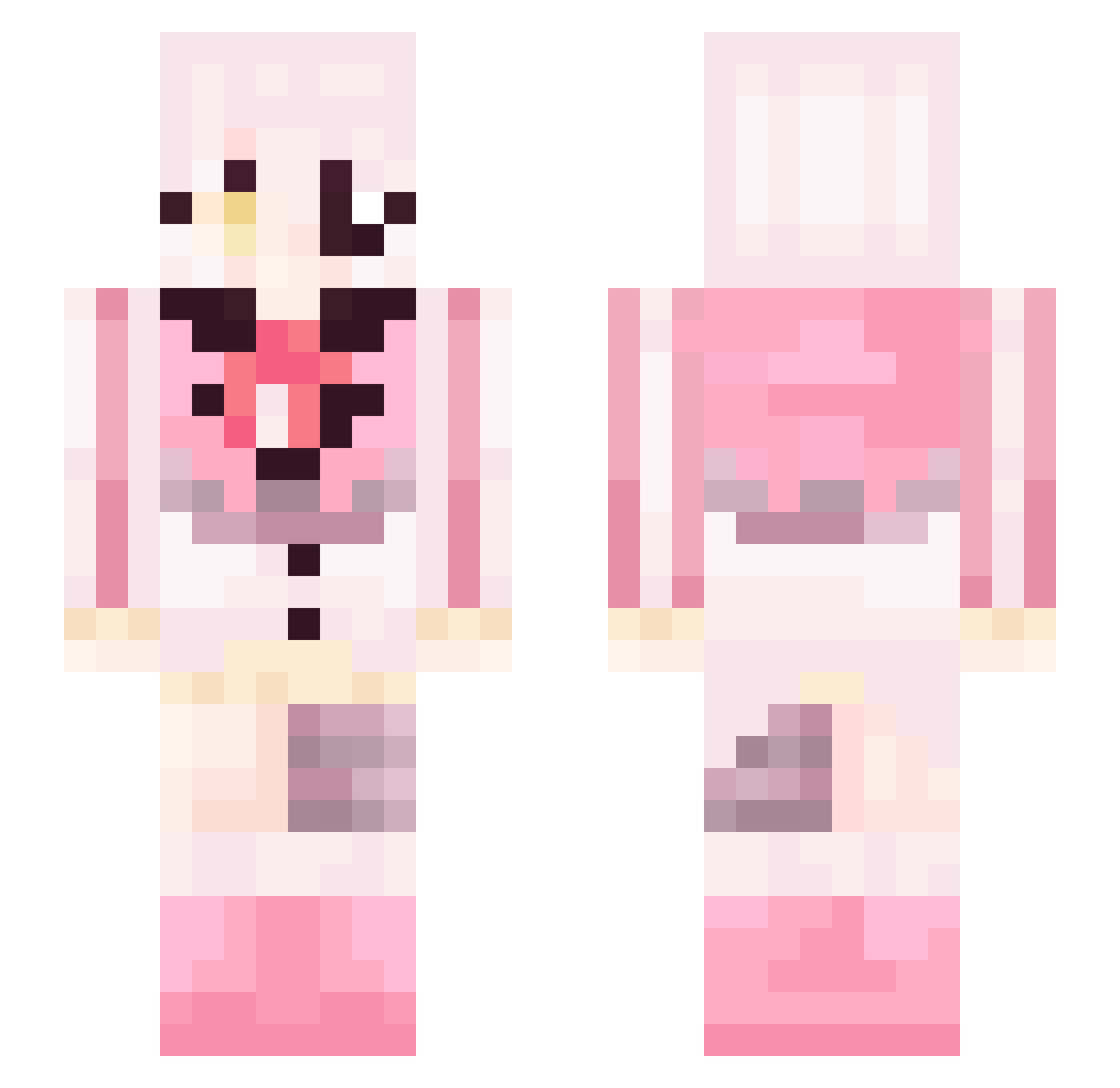 Honteei Minecraft skin, front and back view
