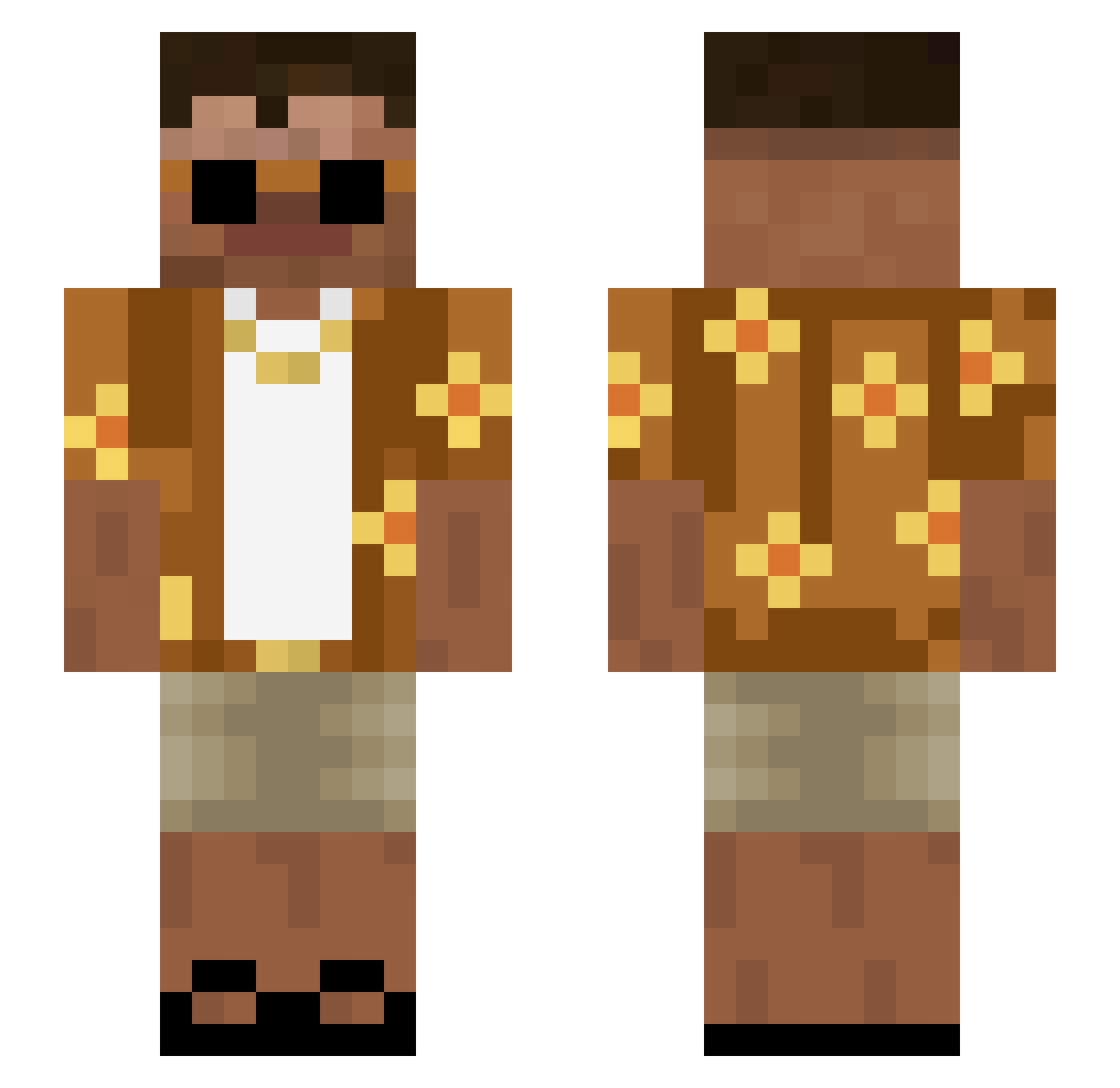 The_Cezz Minecraft skin, front and back view