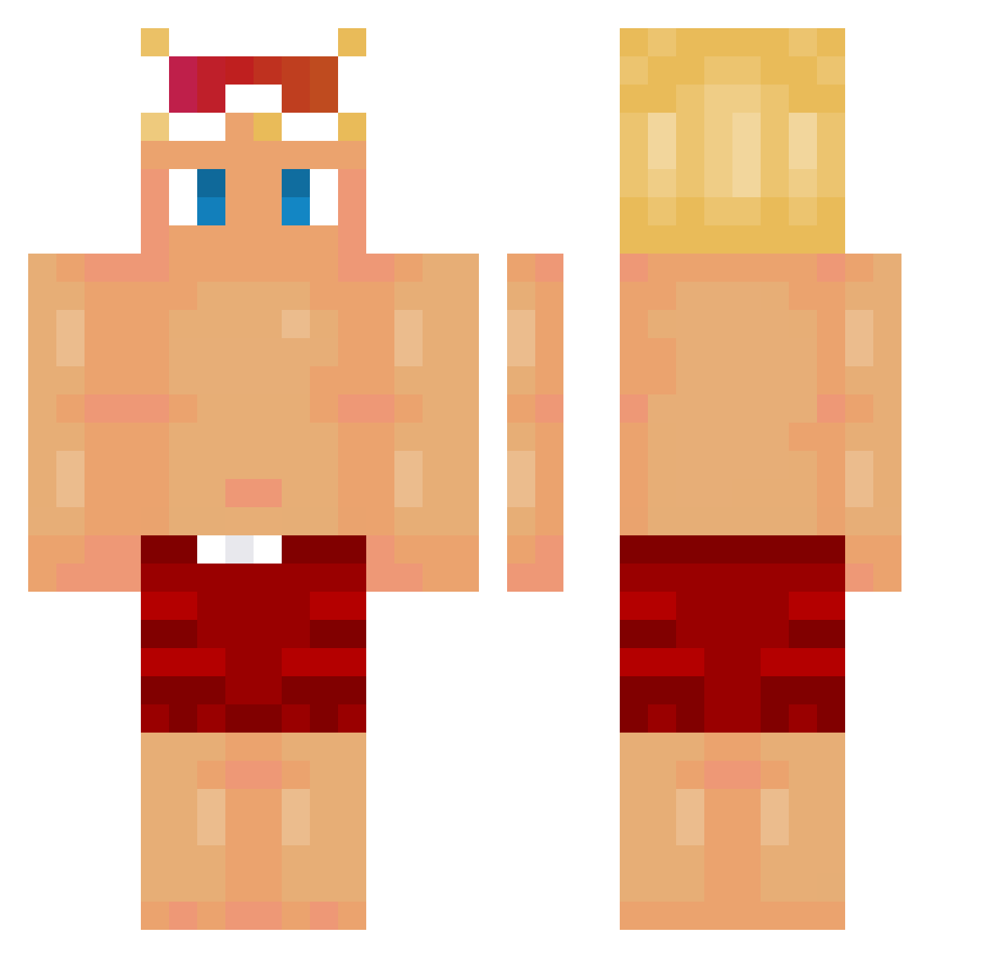 Trym_TRex Minecraft skin, front and back view