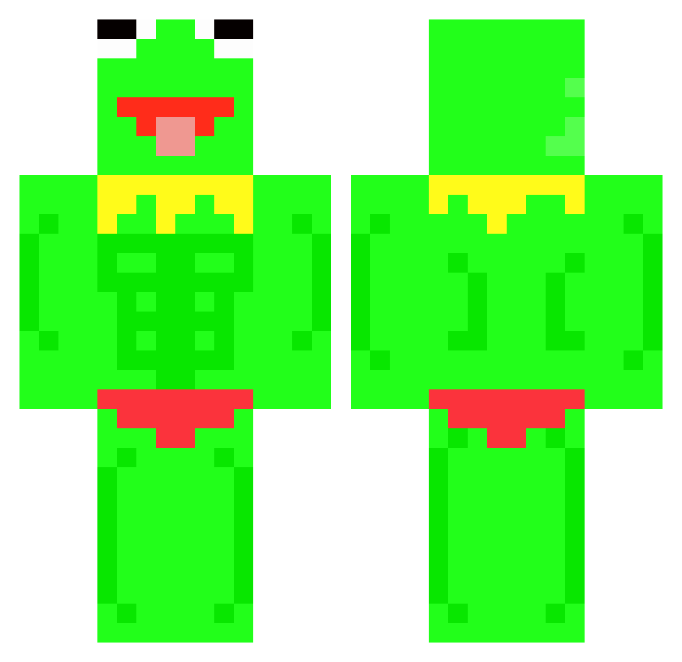 Jogulus Minecraft skin, front and back view