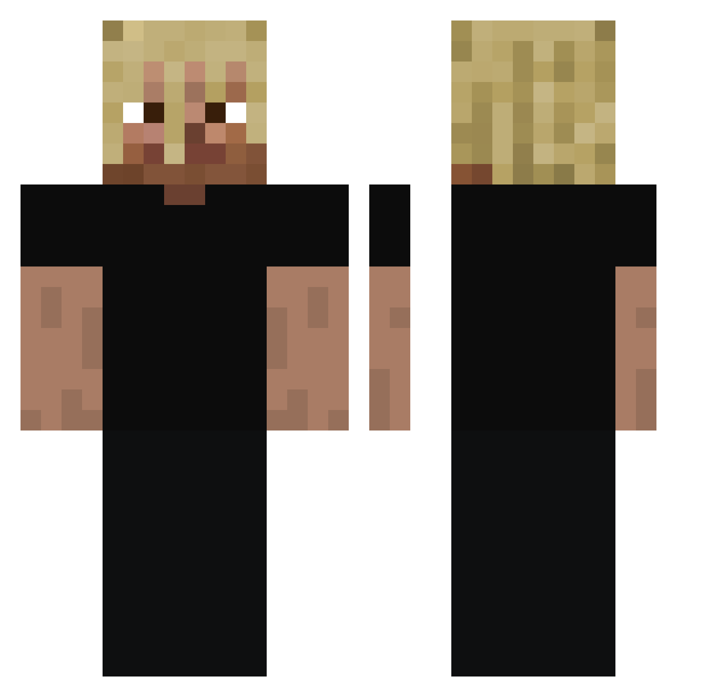 Windup Minecraft skin, front and back view