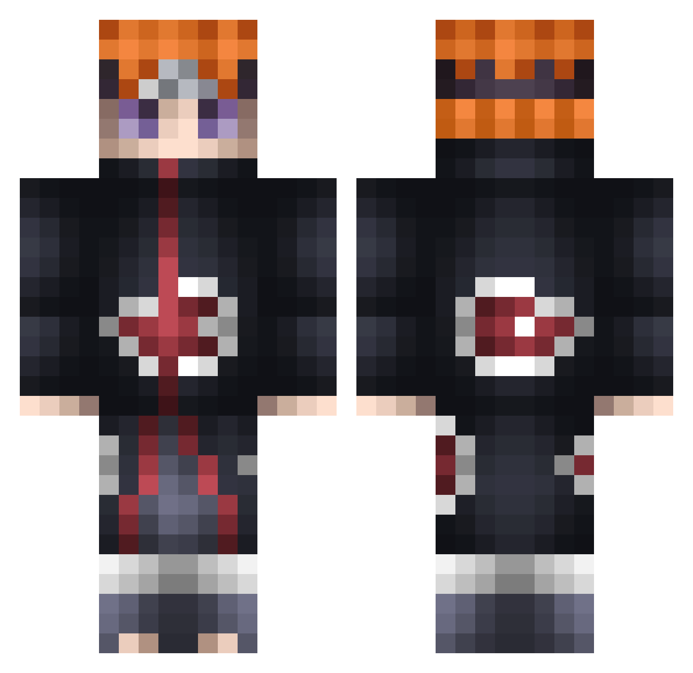Awesome_KZS Minecraft skin, front and back view