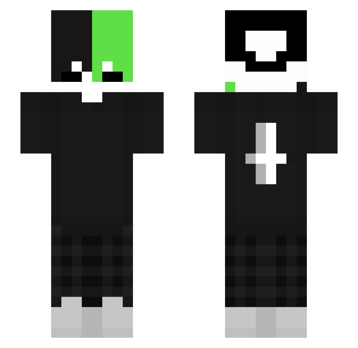 griillo Minecraft skin, front and back view