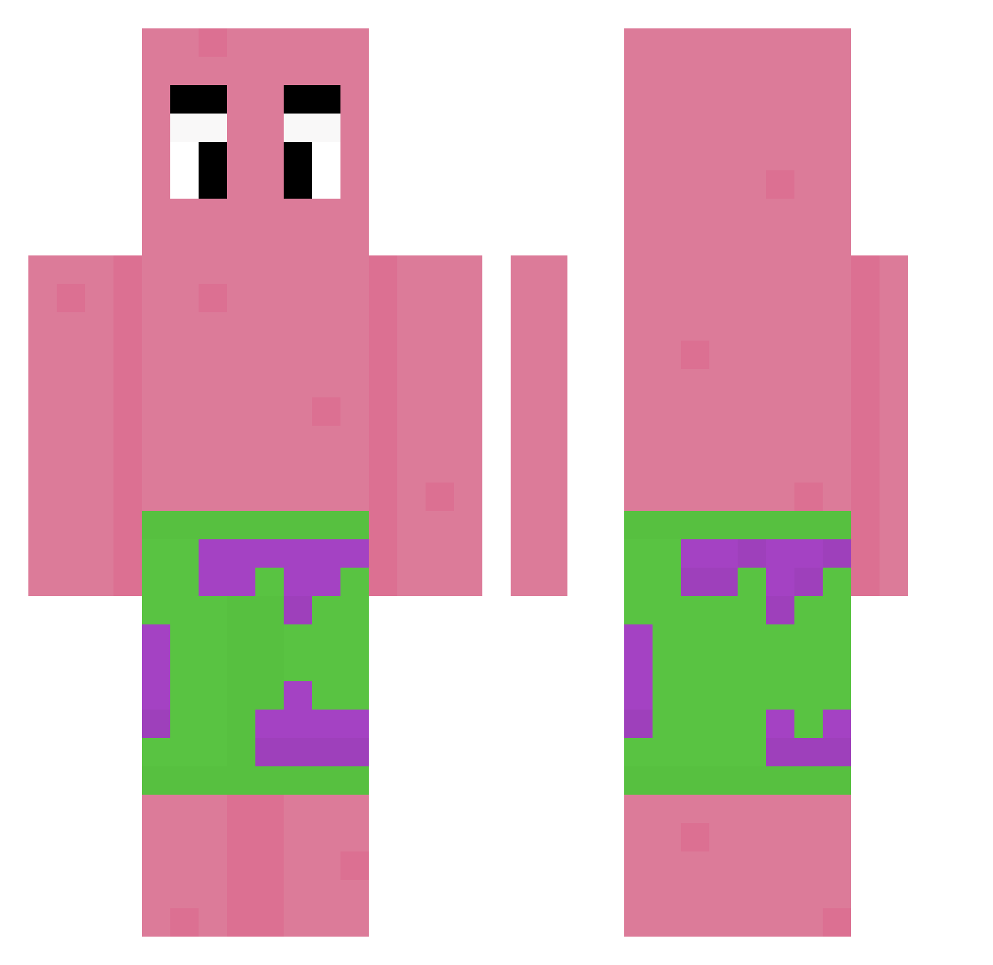 NilsBergmann Minecraft skin, front and back view