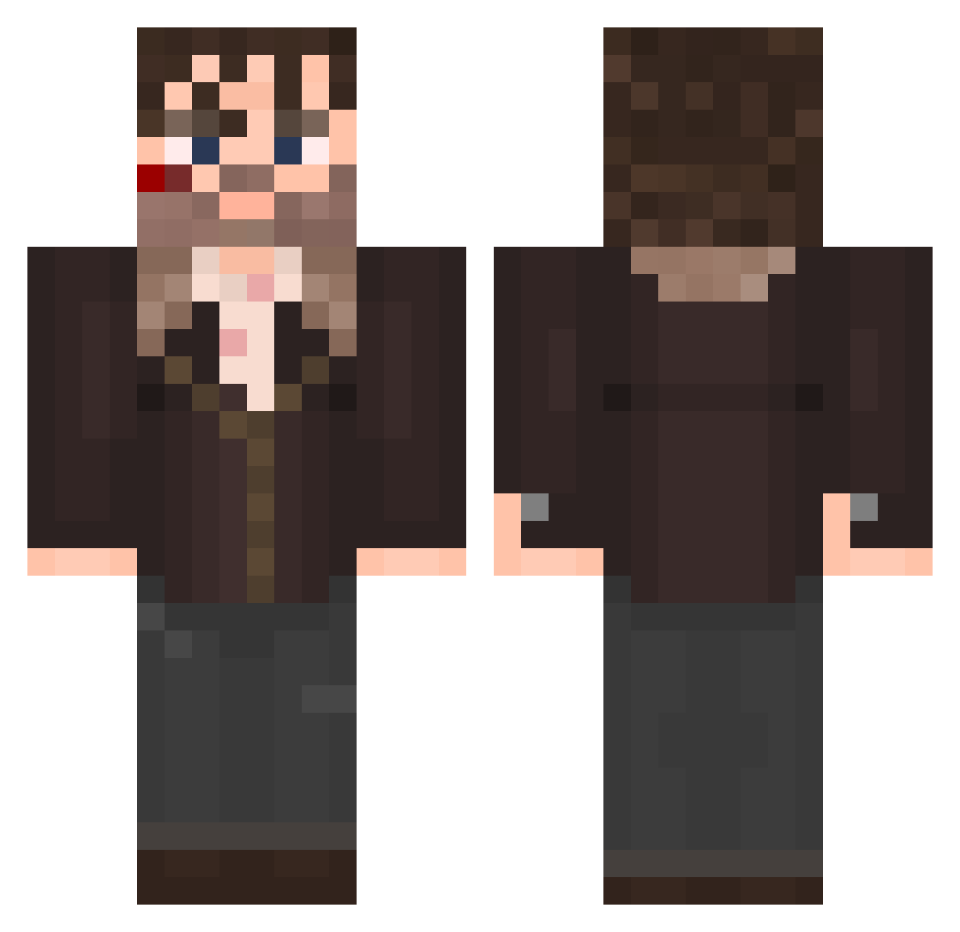 Ace_Predator Minecraft skin, front and back view