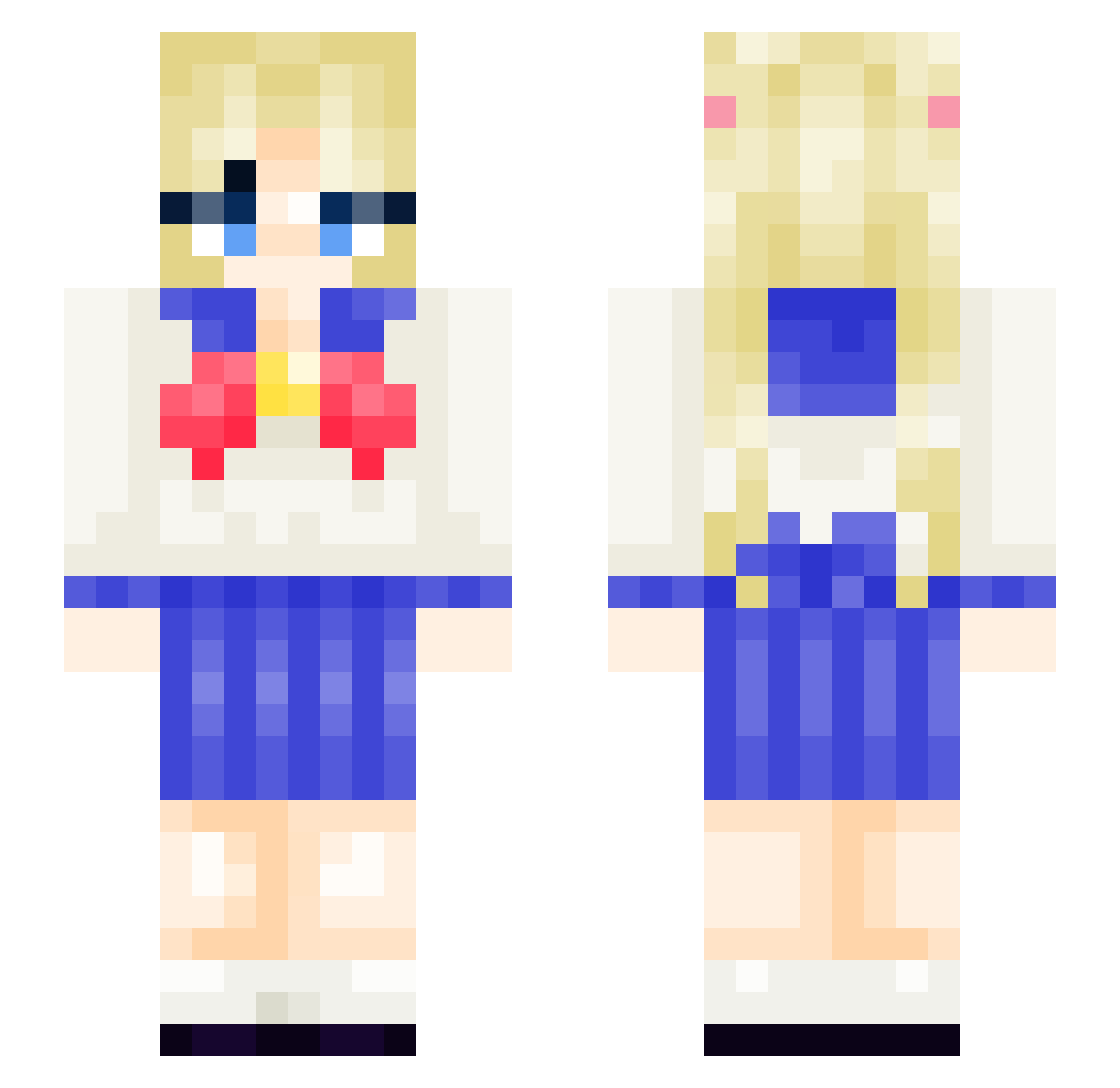 Bridget01__ Minecraft skin, front and back view