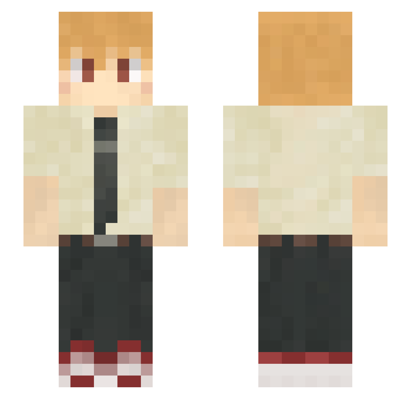 Tryingjb Minecraft skin, front and back view