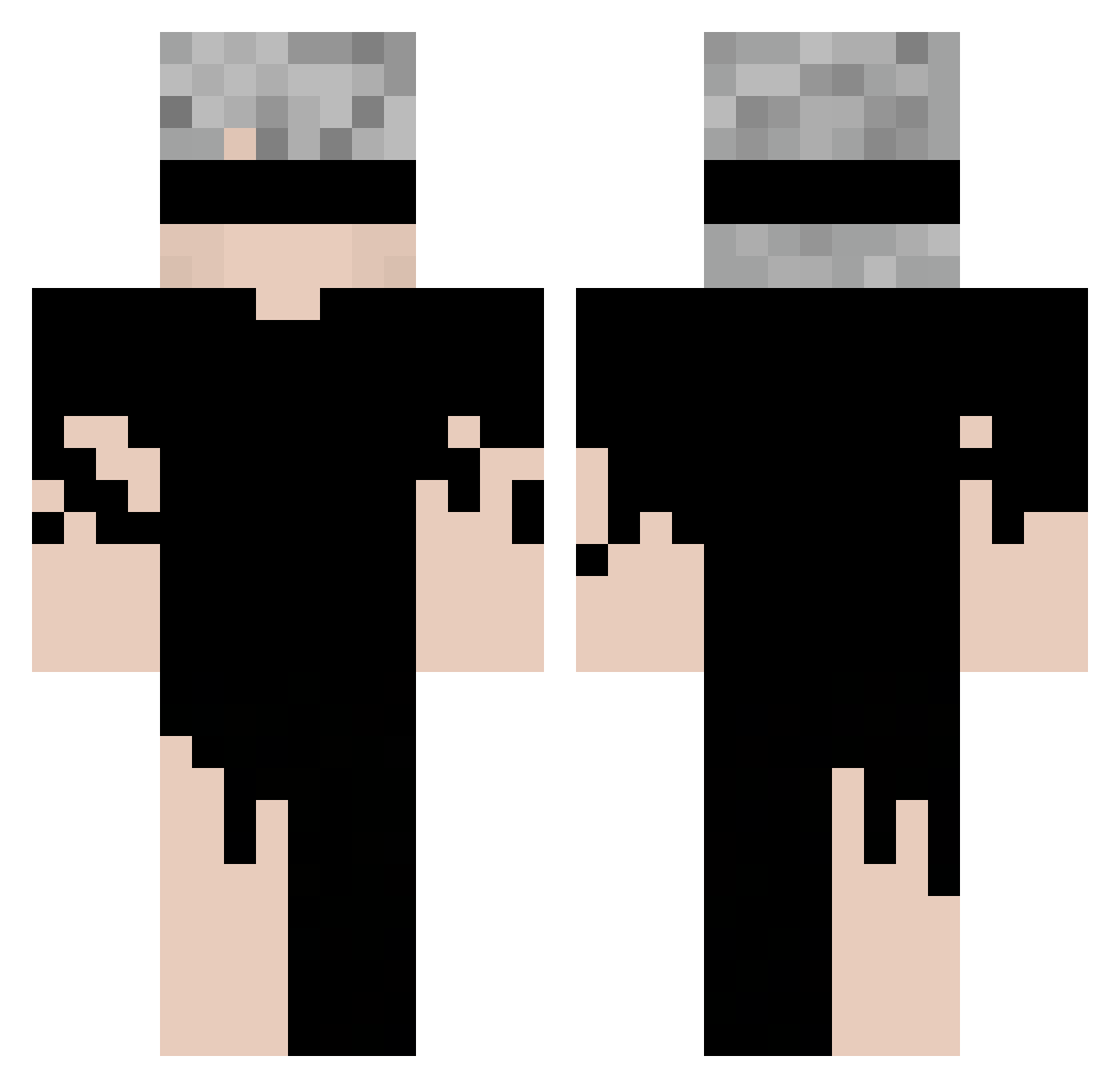 Brodie2408 Minecraft skin, front and back view