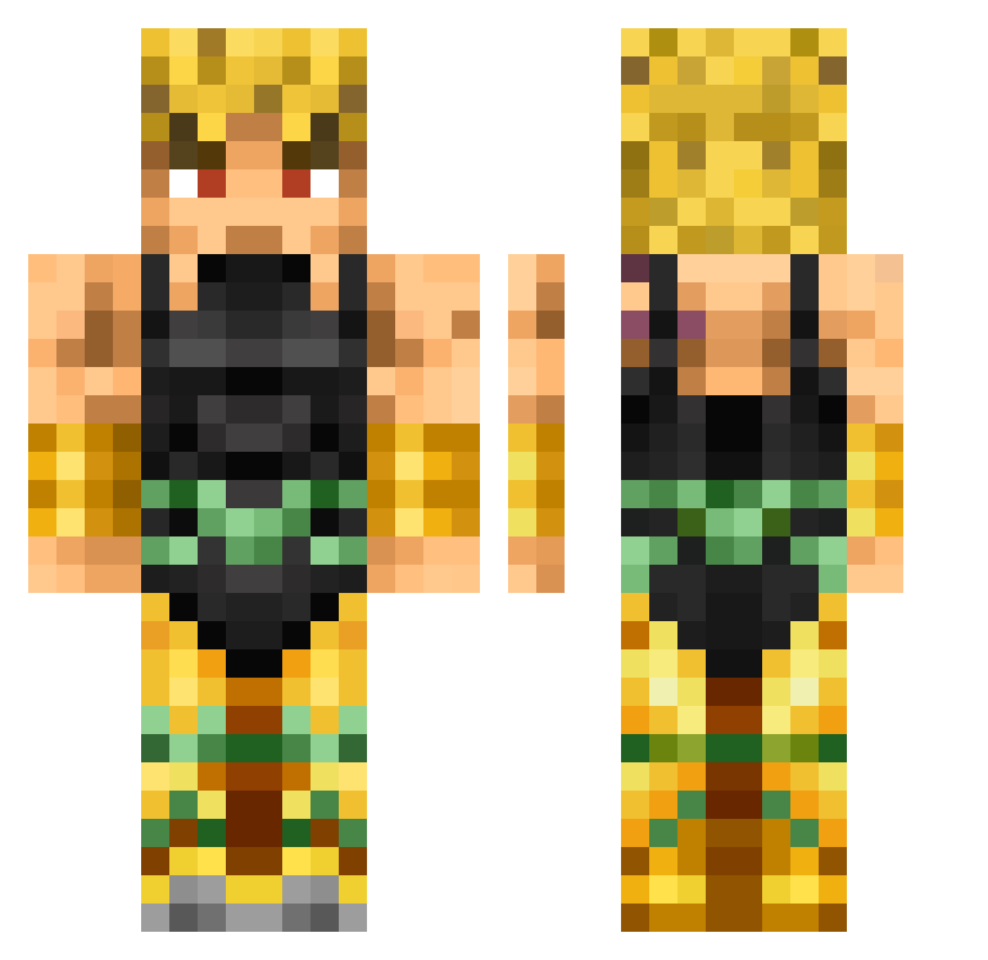 Antipannekoek Minecraft skin, front and back view