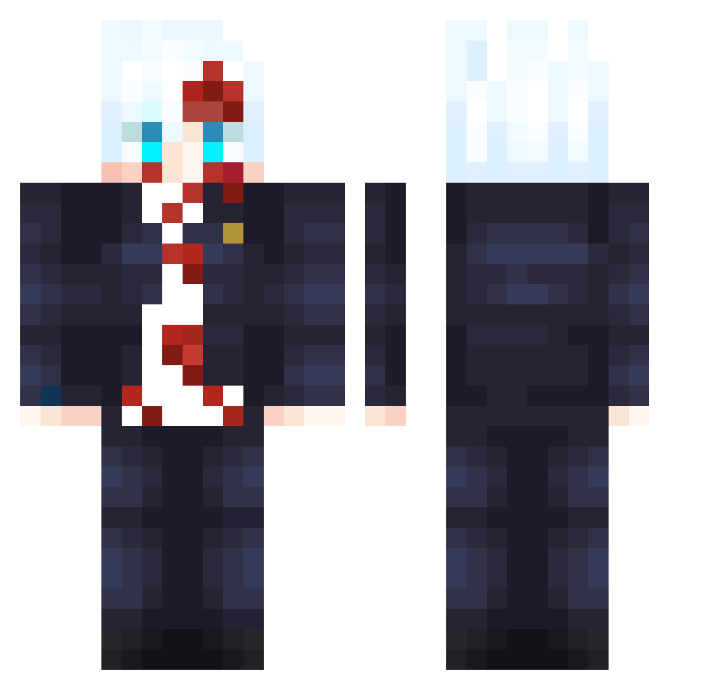 fwsef1 Minecraft skin, front and back view