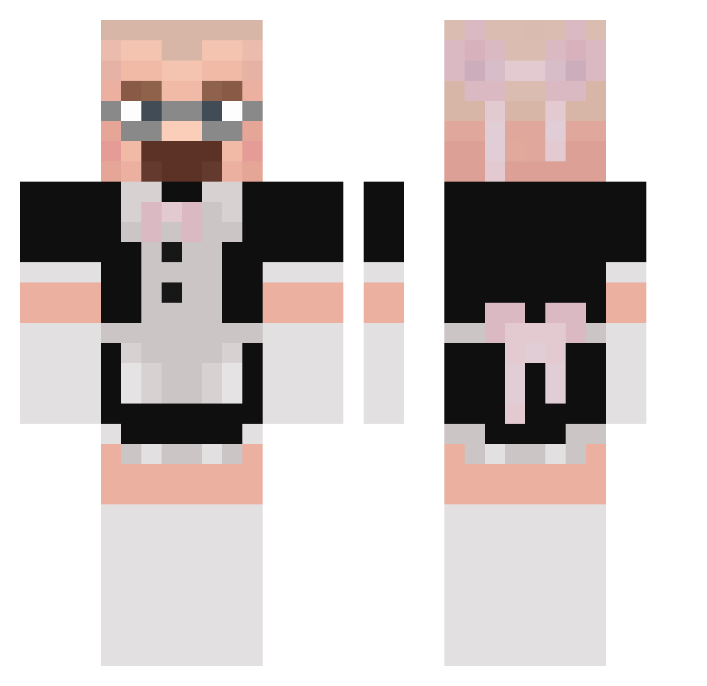 CONGRESSCPSU Minecraft skin, front and back view