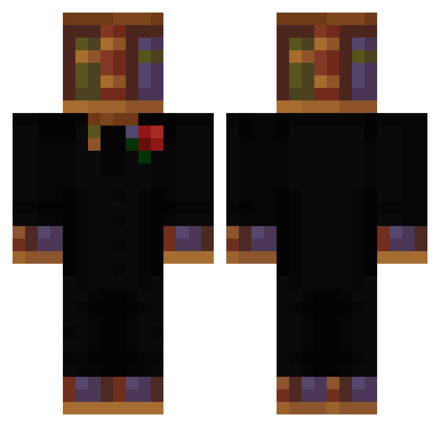 GabrielLags Minecraft skin, front and back view
