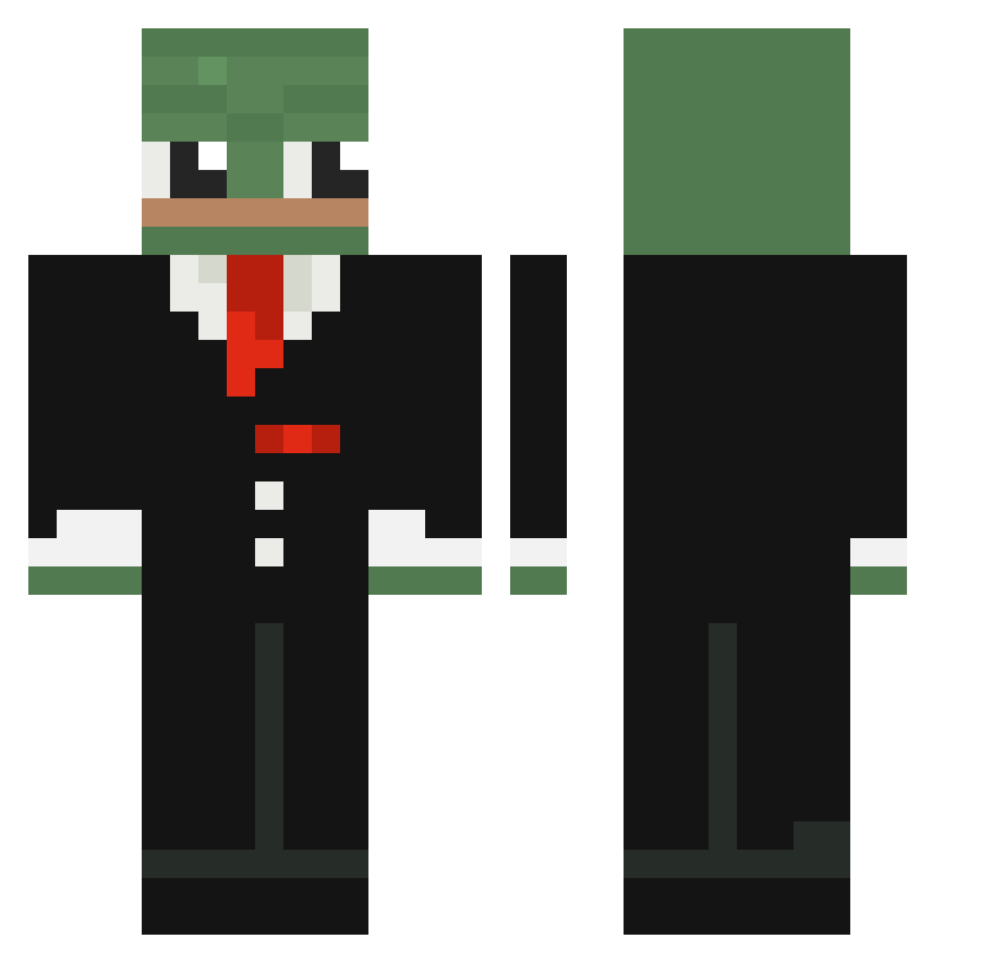 Proullemann Minecraft skin, front and back view