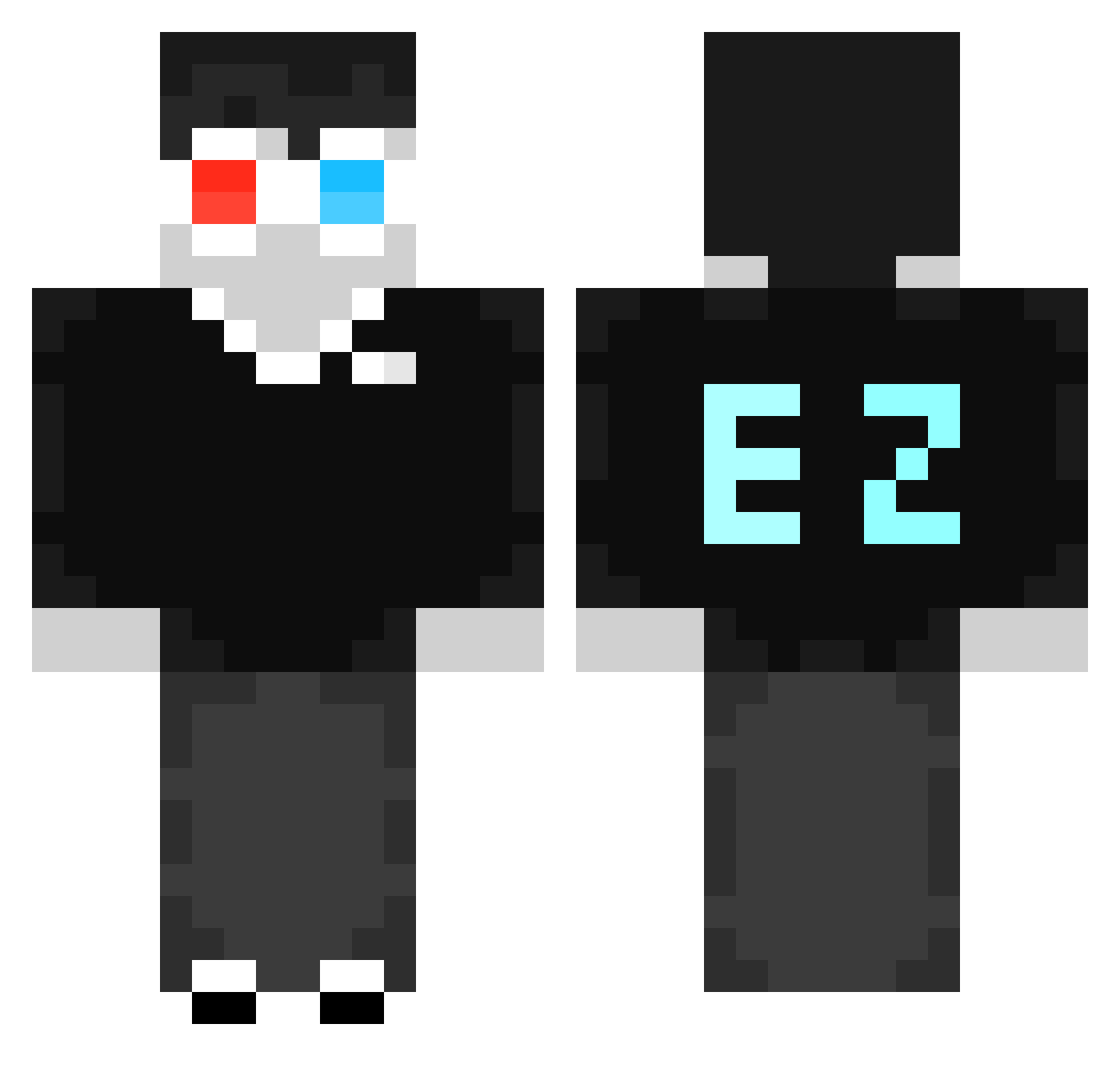 Brandon2005_ Minecraft skin, front and back view