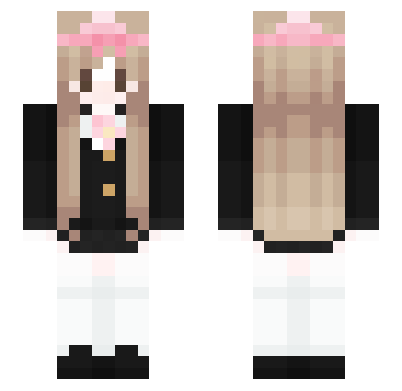 1M10s3r Minecraft skin, front and back view