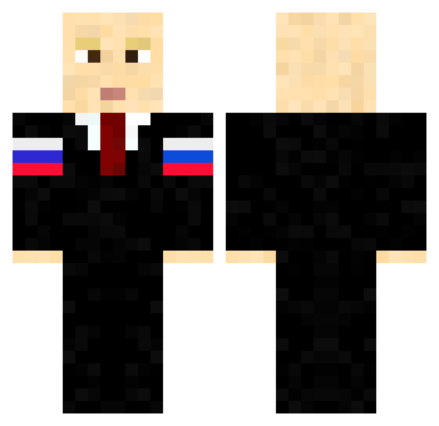 M4tr1XXX Minecraft skin, front and back view