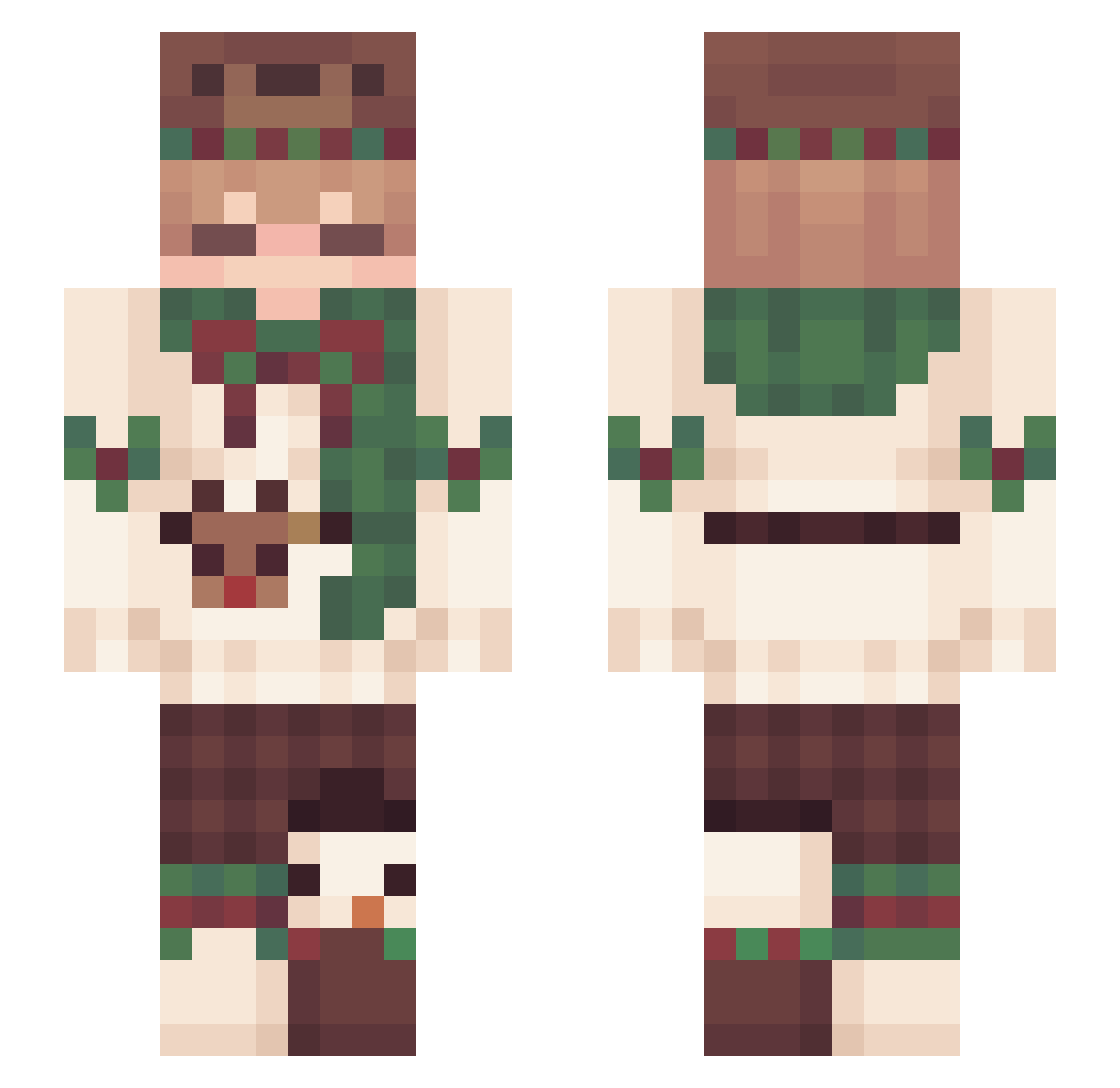 SiewBao_ Minecraft skin, front and back view