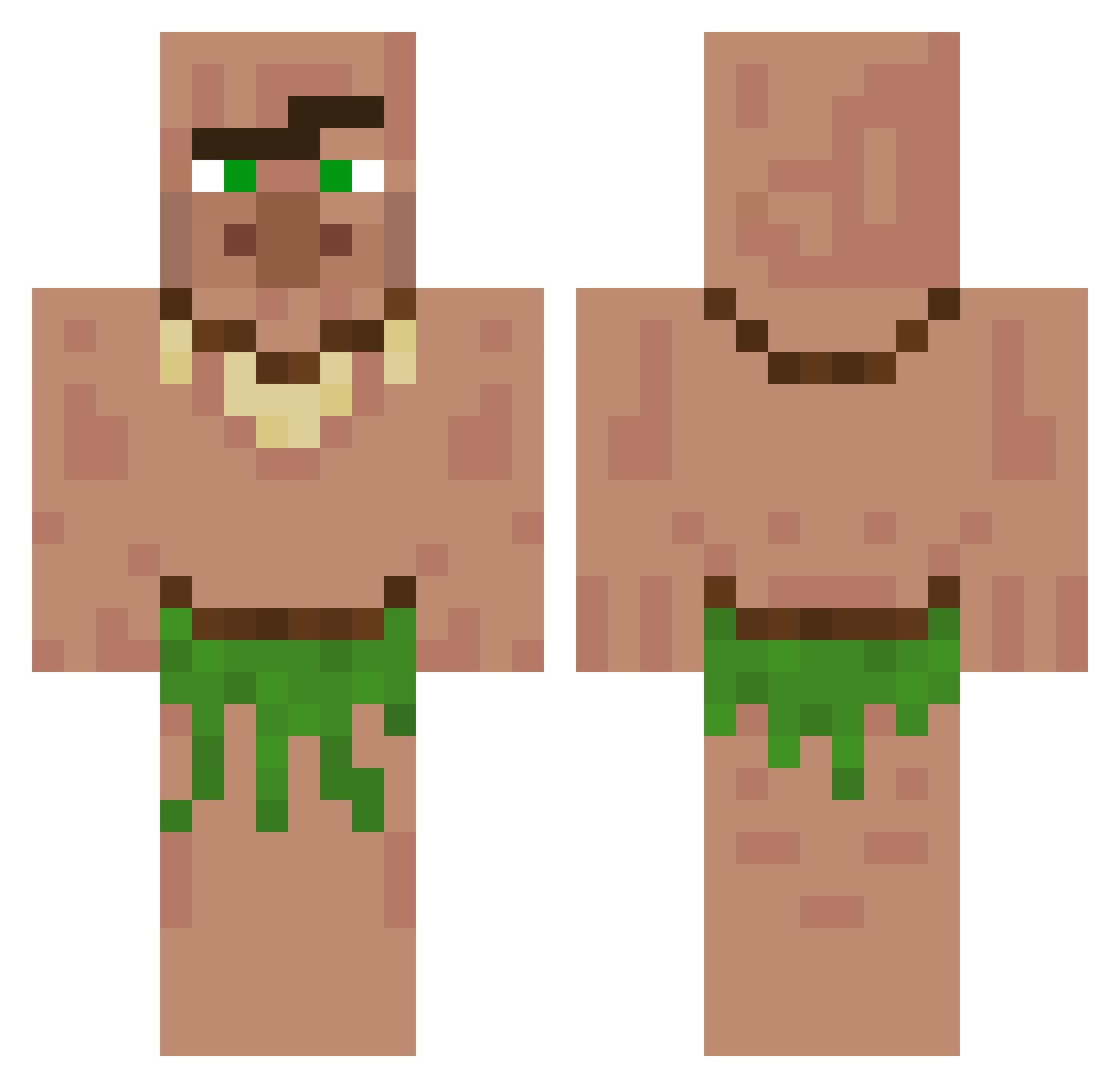 carurar Minecraft skin, front and back view