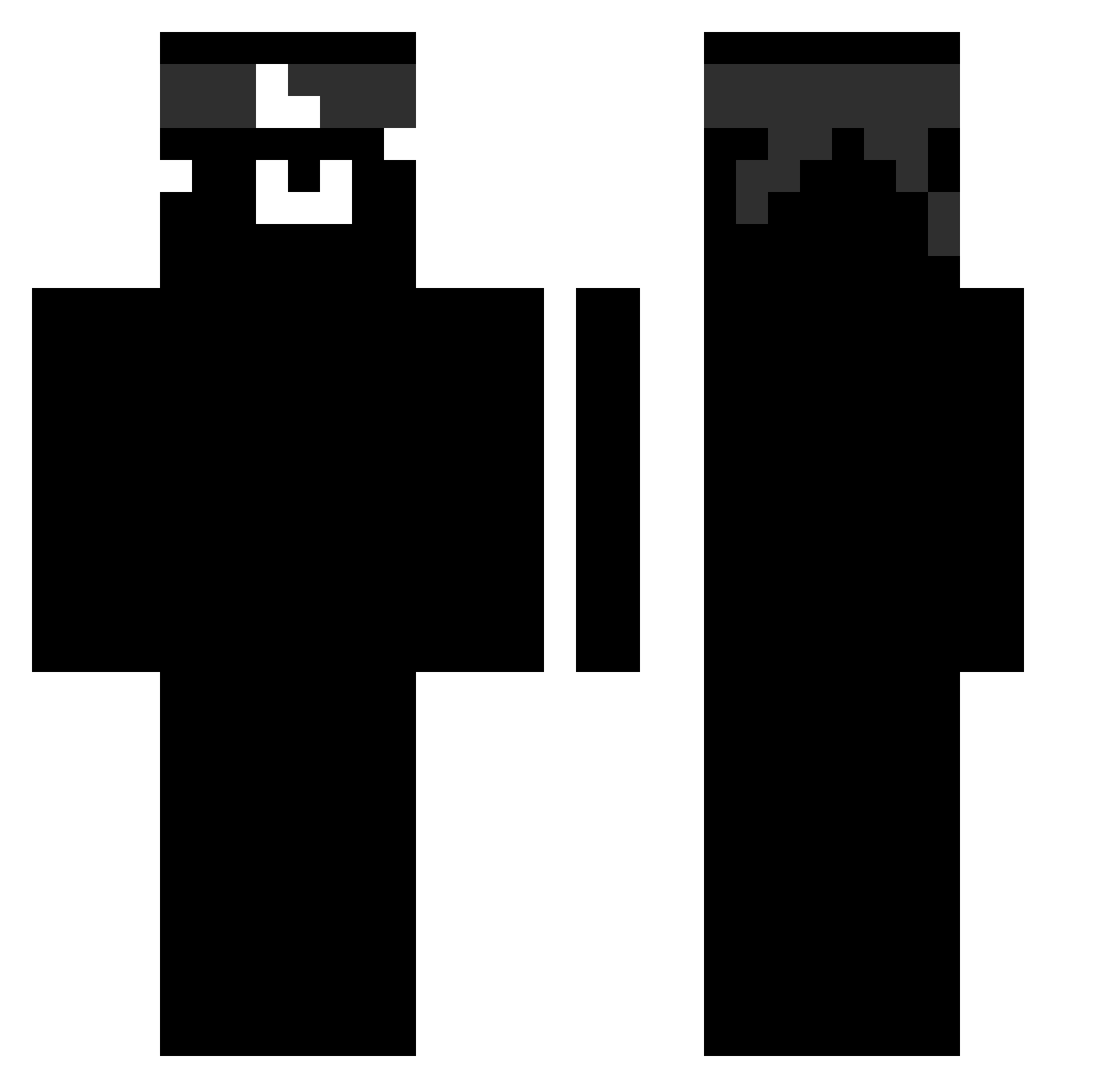 Sxdy Minecraft skin, front and back view