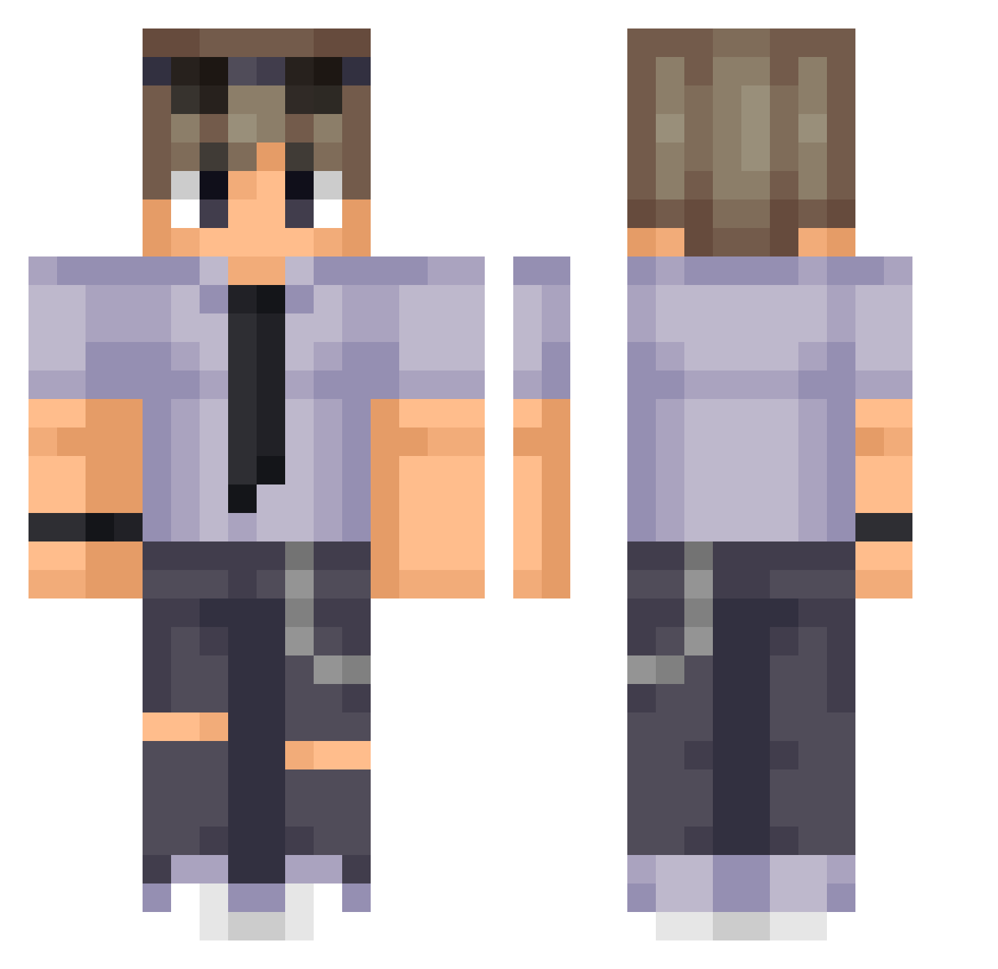 CSXJosh825 Minecraft skin, front and back view