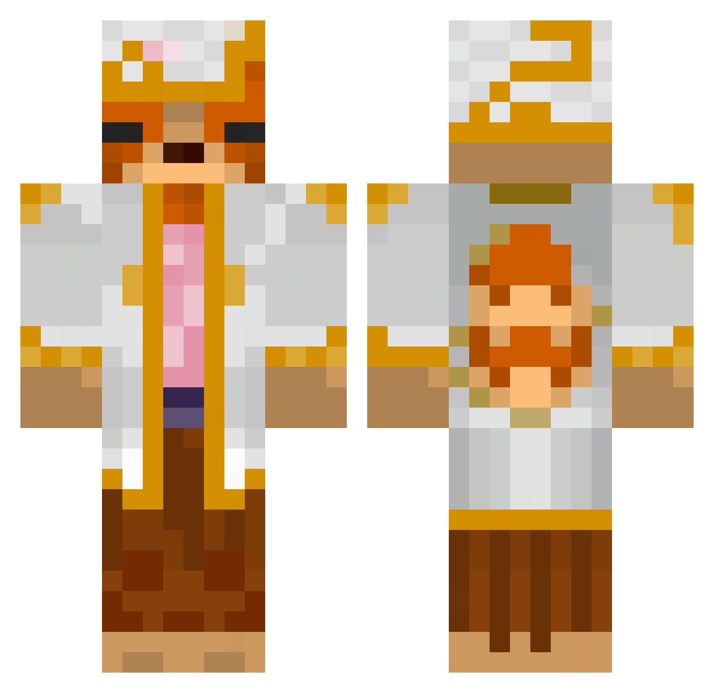 PotoRicko Minecraft skin, front and back view