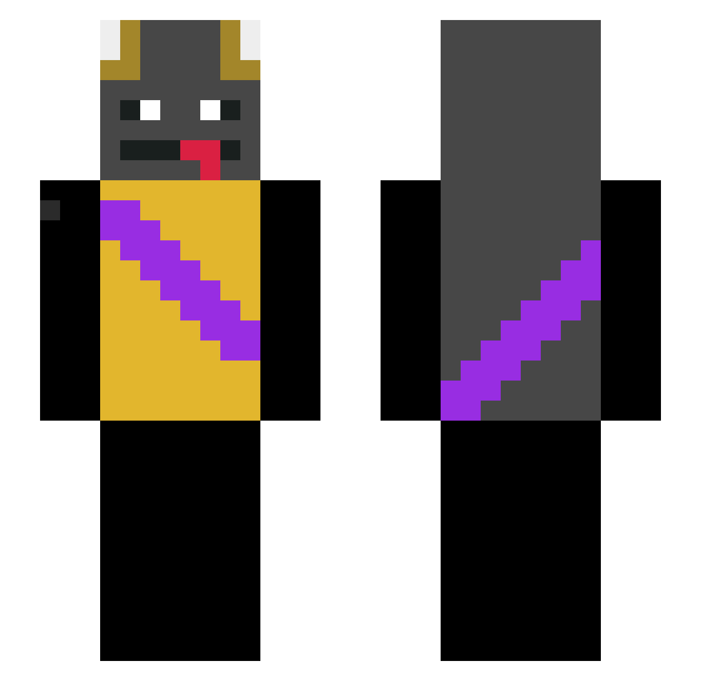 bountyyyyyy Minecraft skin, front and back view