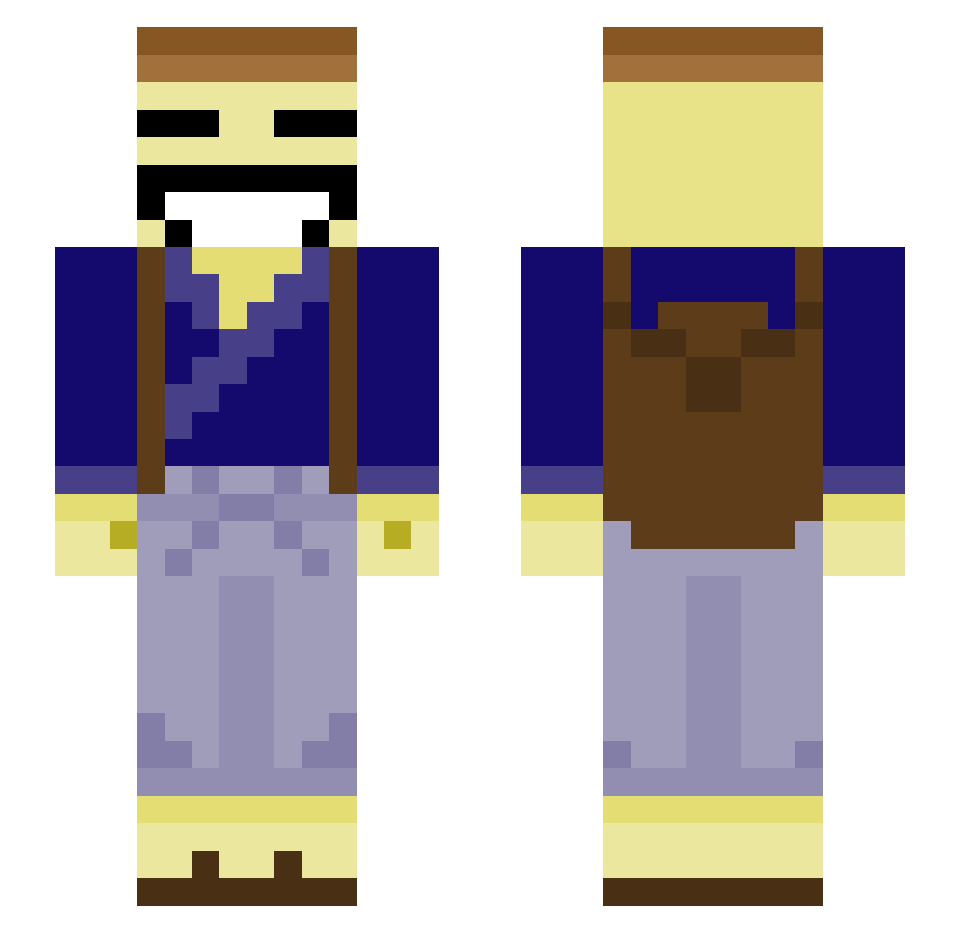 munchlexi Minecraft skin, front and back view