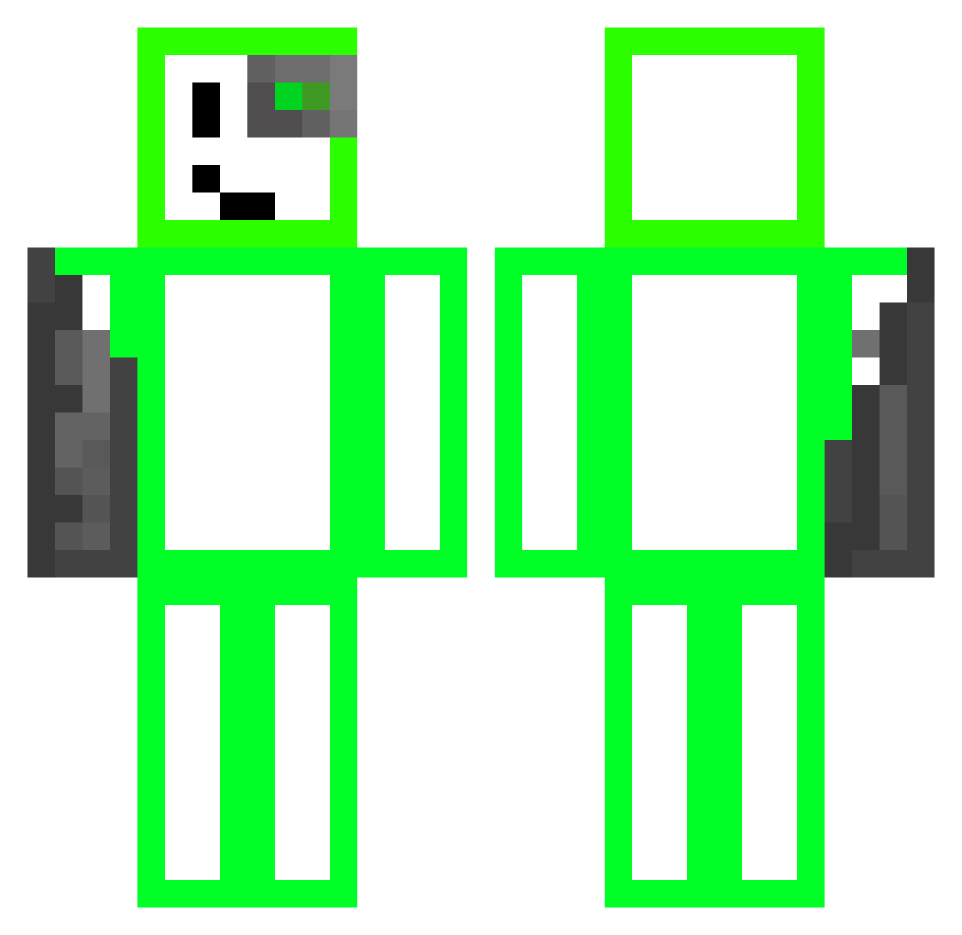 SkyMagister2 Minecraft skin, front and back view