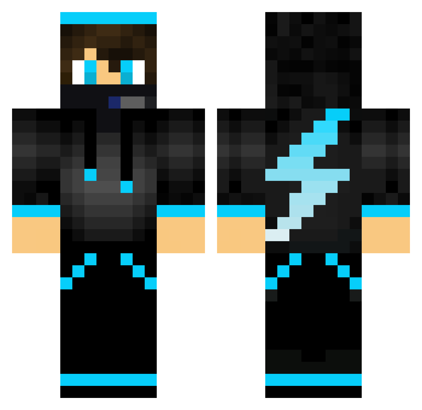 The555Timer Minecraft skin, front and back view