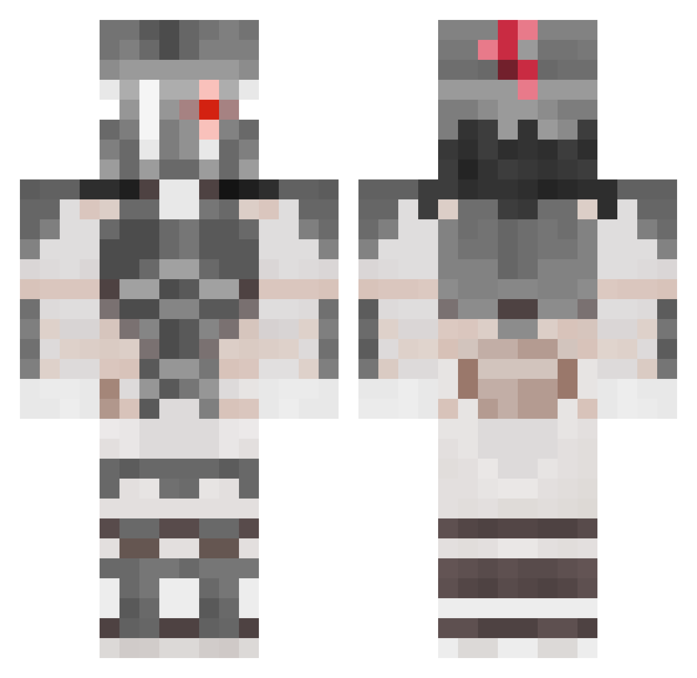 FanFanTV Minecraft skin, front and back view