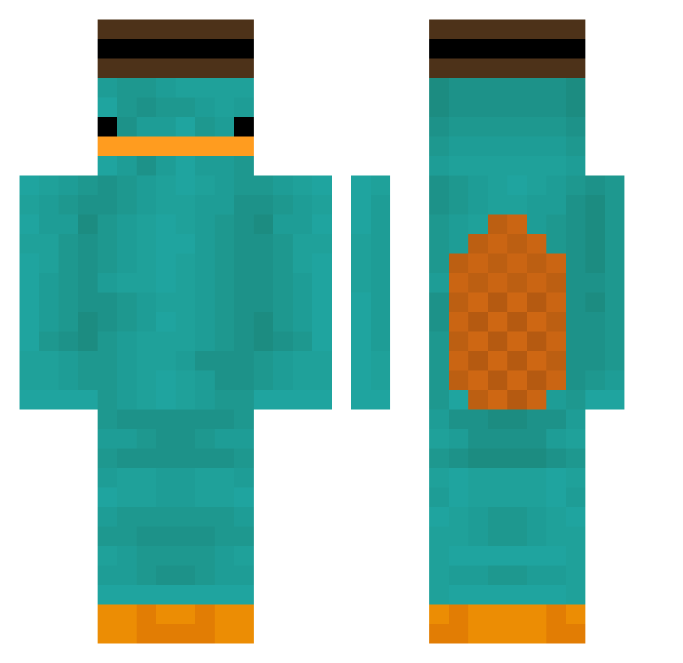 darkshark0509 Minecraft skin, front and back view