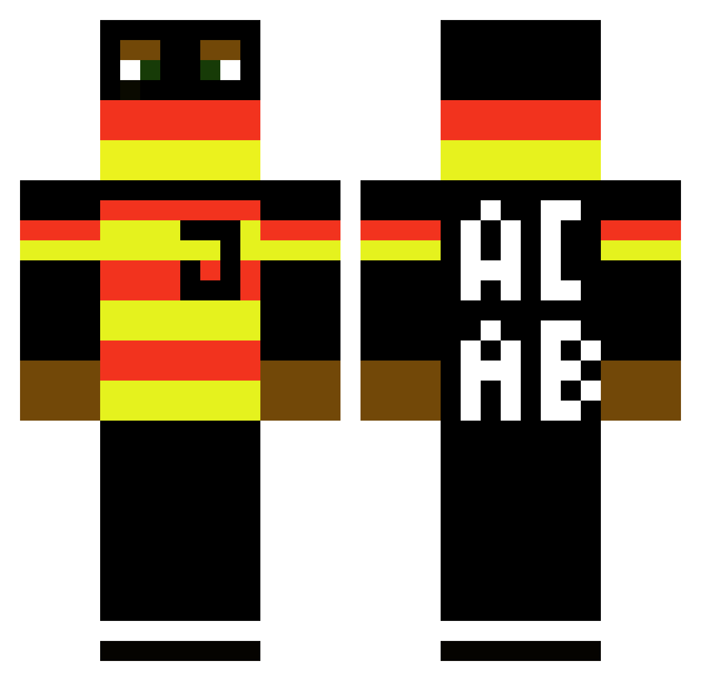 harsztomal Minecraft skin, front and back view