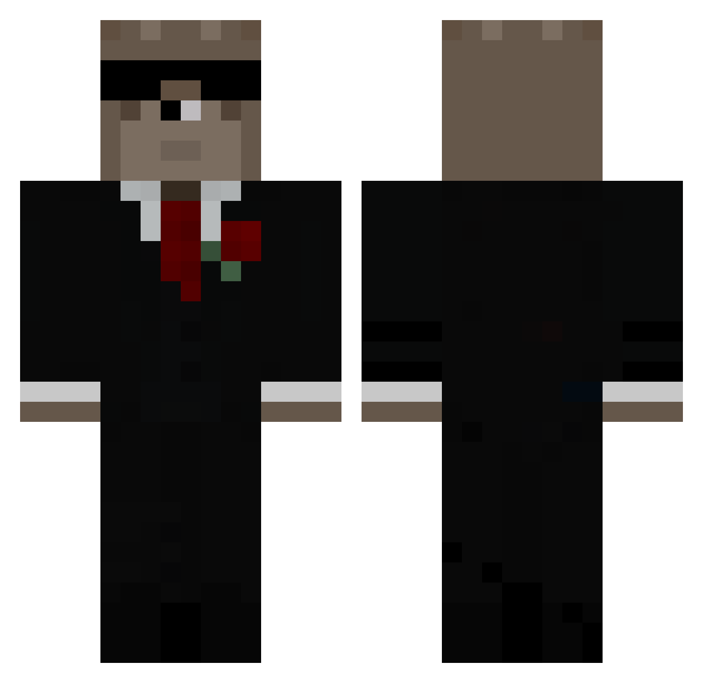 nwww__ Minecraft skin, front and back view