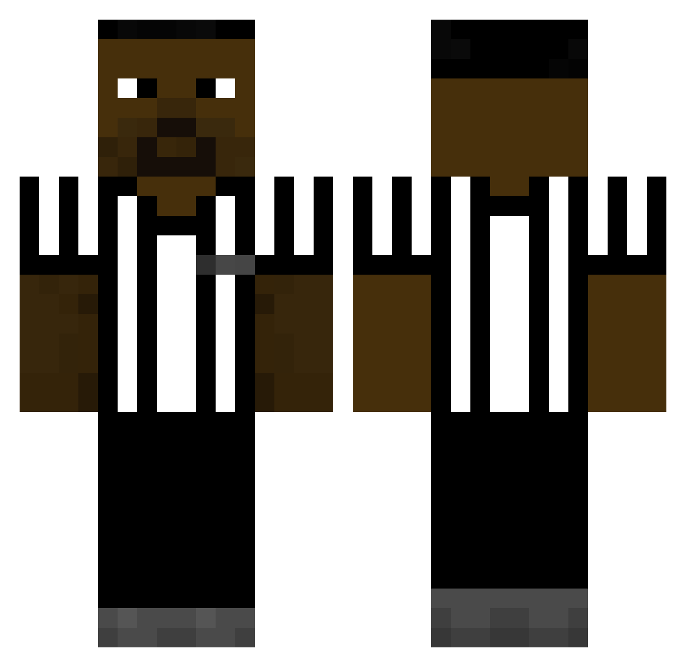 WhosCavy Minecraft skin, front and back view