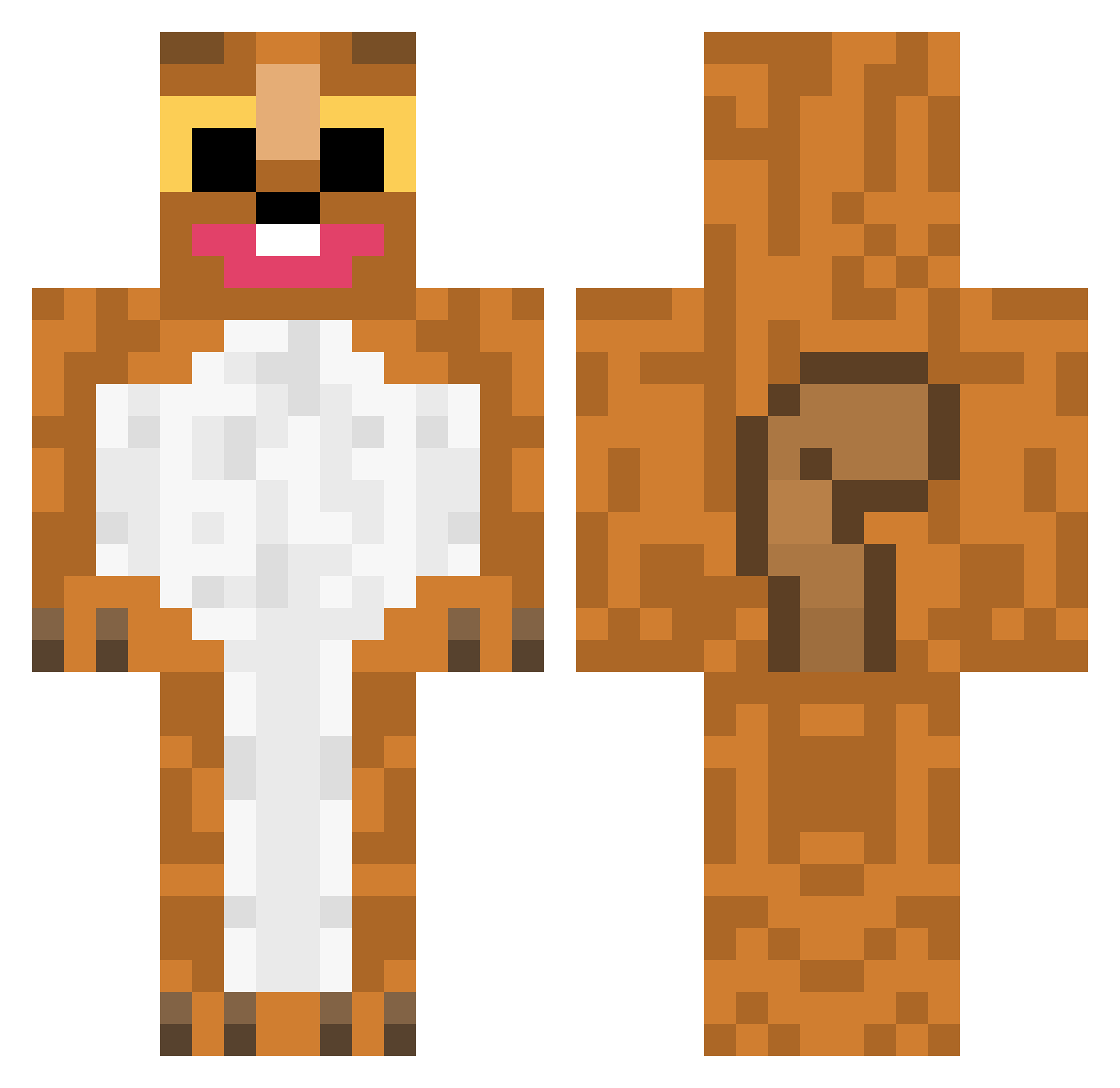rubyguccigamer Minecraft skin, front and back view