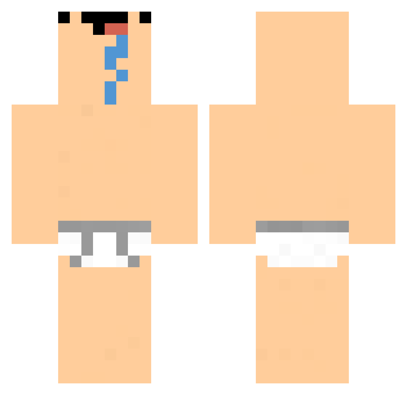 R0DIX Minecraft skin, front and back view