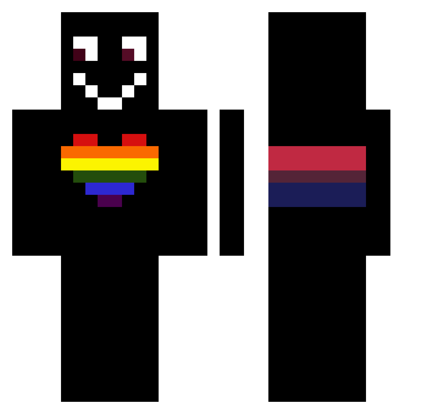 Ciiccci Minecraft skin, front and back view
