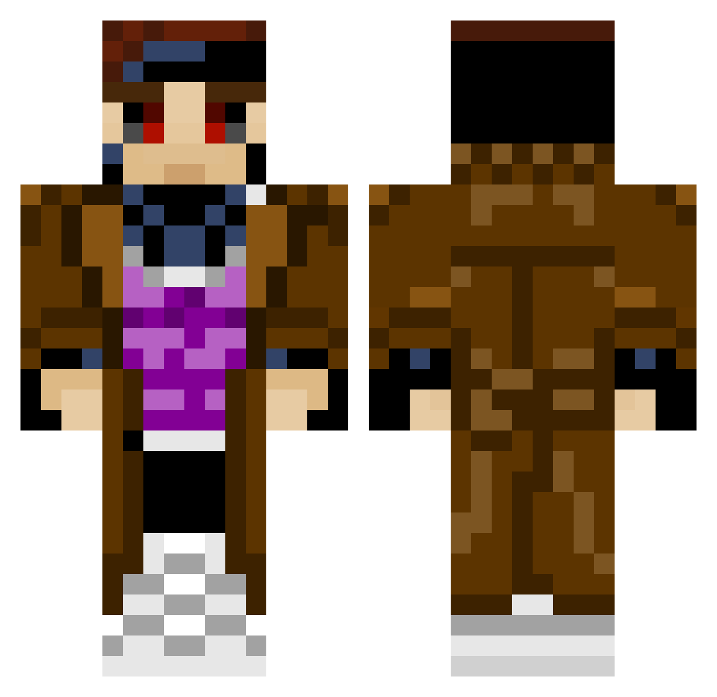 Pcr_26 Minecraft skin, front and back view