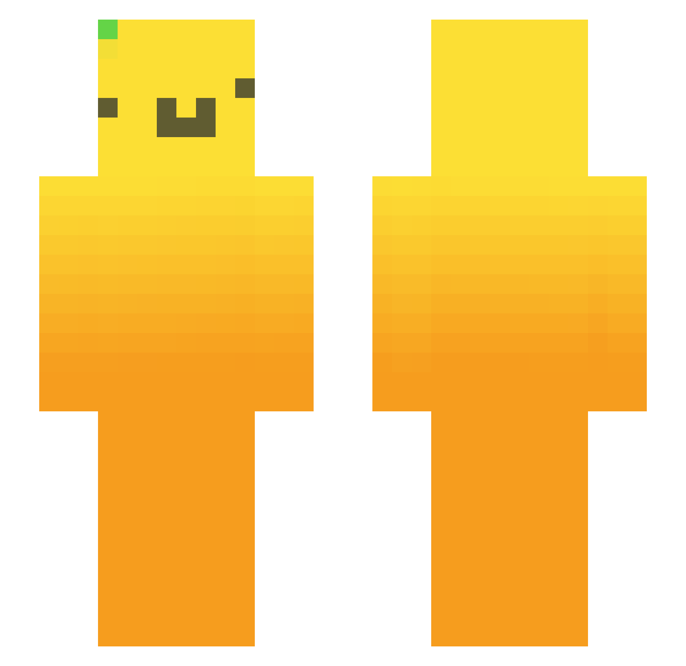 FineMango Minecraft skin, front and back view