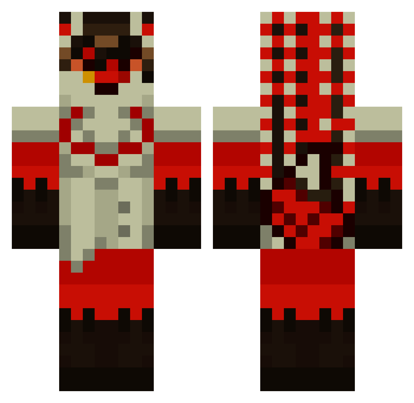 RenCitrus Minecraft skin, front and back view