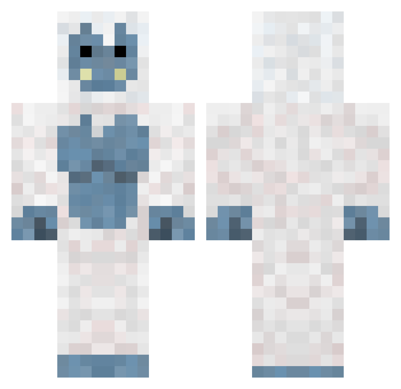 JLLay Minecraft skin, front and back view