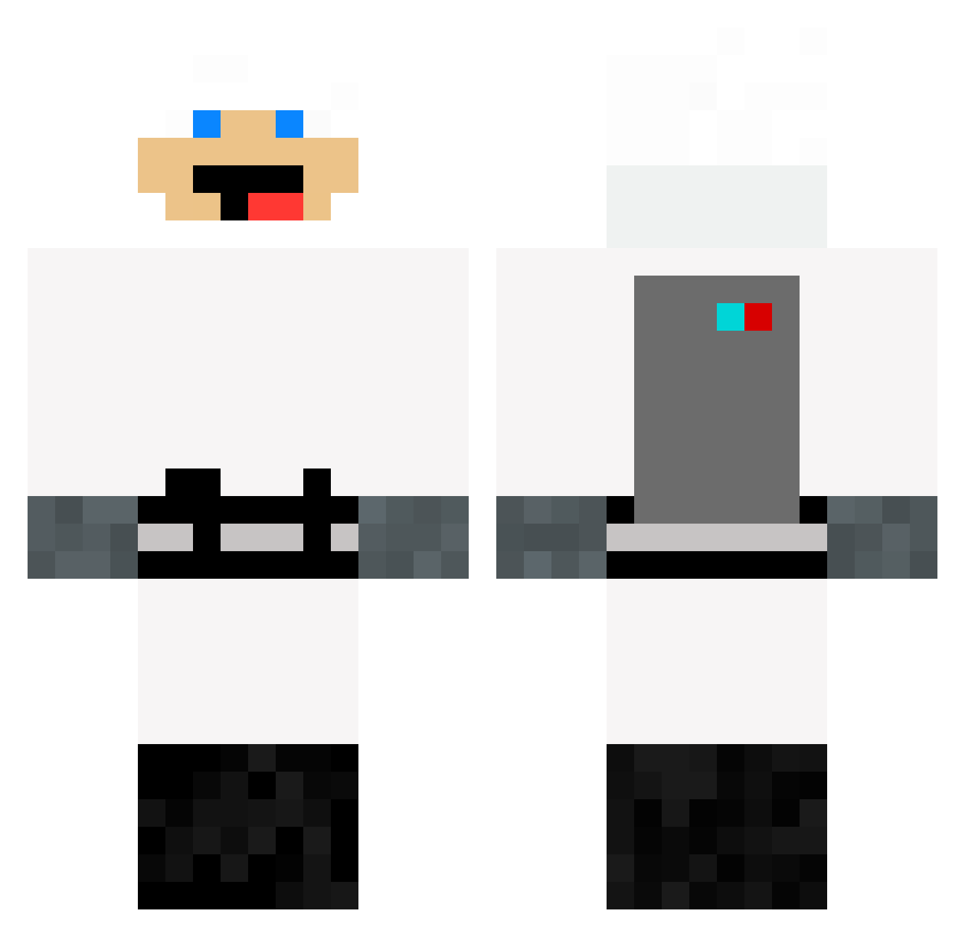 Krennerite Minecraft skin, front and back view