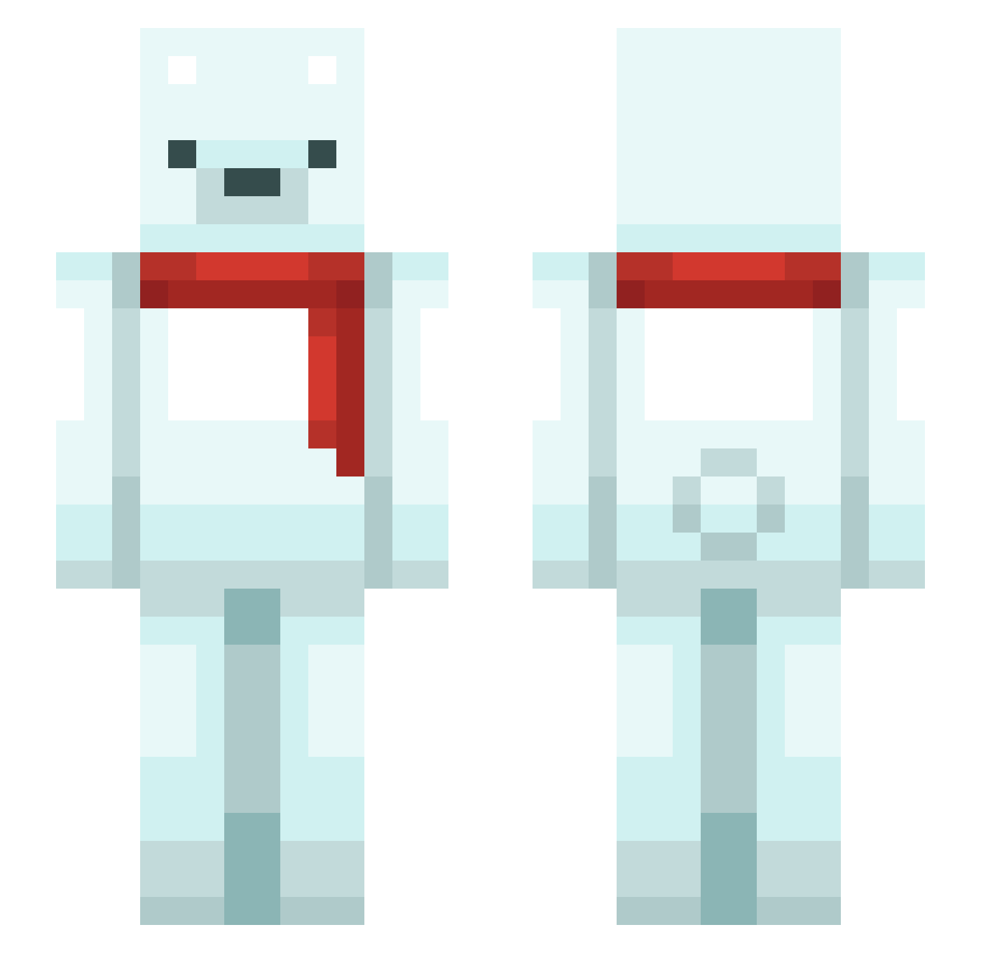 Arab911 Minecraft skin, front and back view