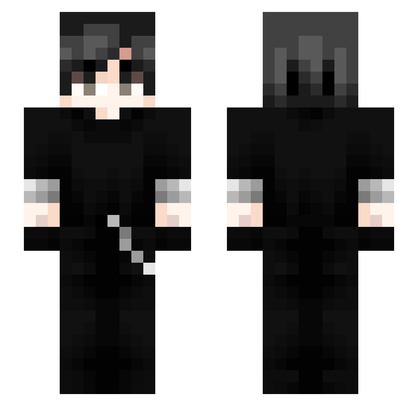 owrry Minecraft skin, front and back view