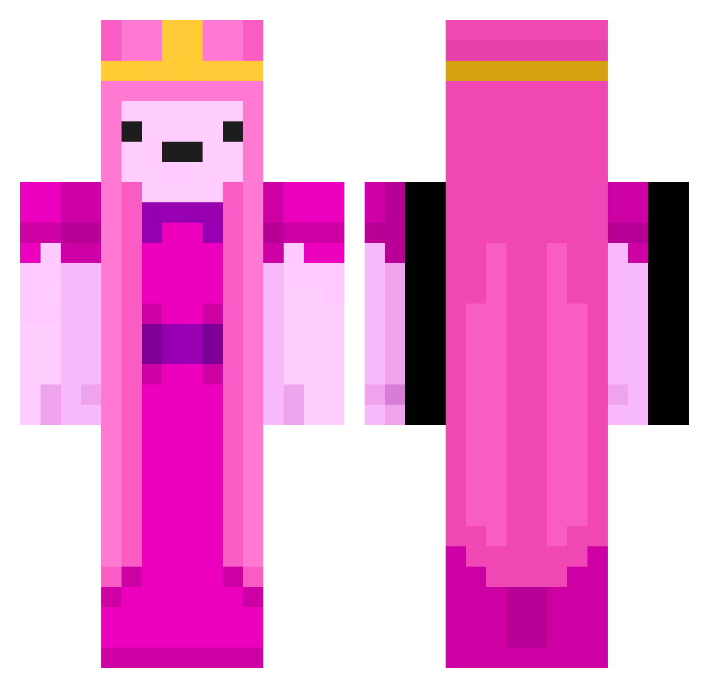 Carina_Lily Minecraft skin, front and back view
