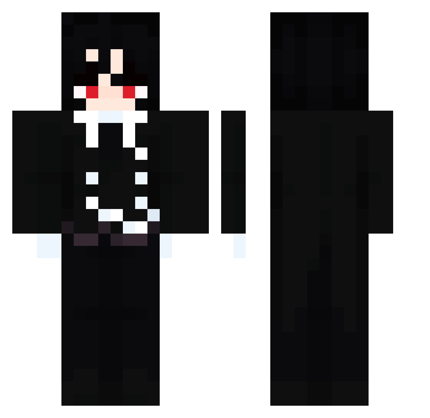 Deamonsd Minecraft skin, front and back view