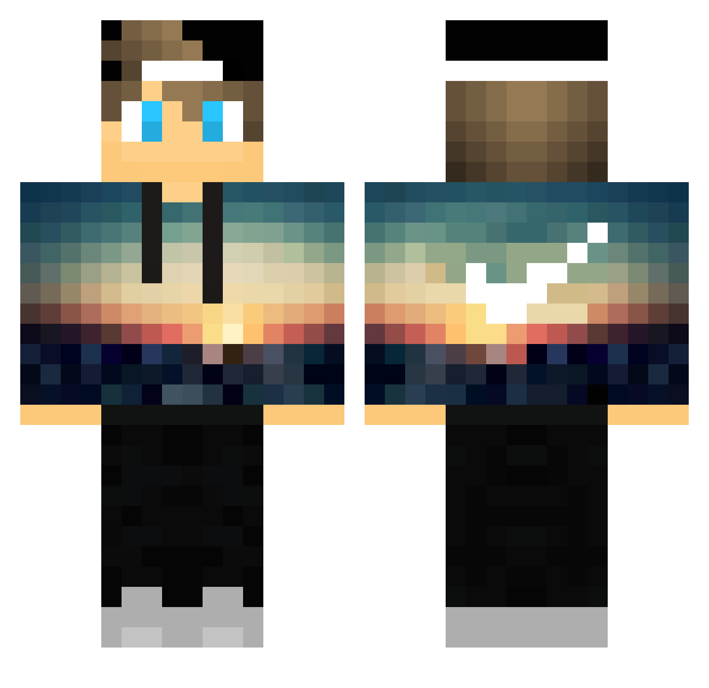 YamatoHamana Minecraft skin, front and back view