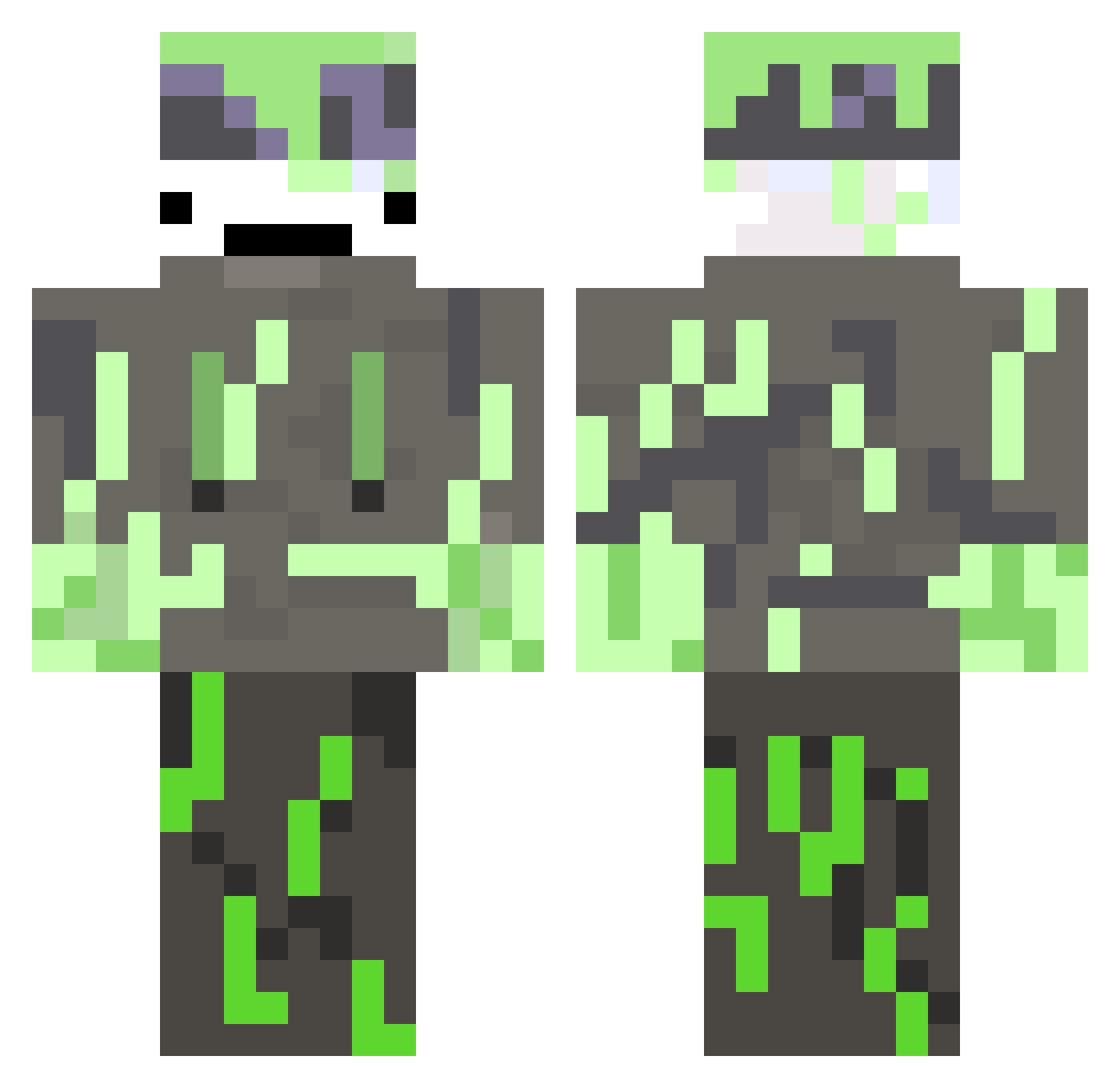 wjdwjd15 Minecraft skin, front and back view